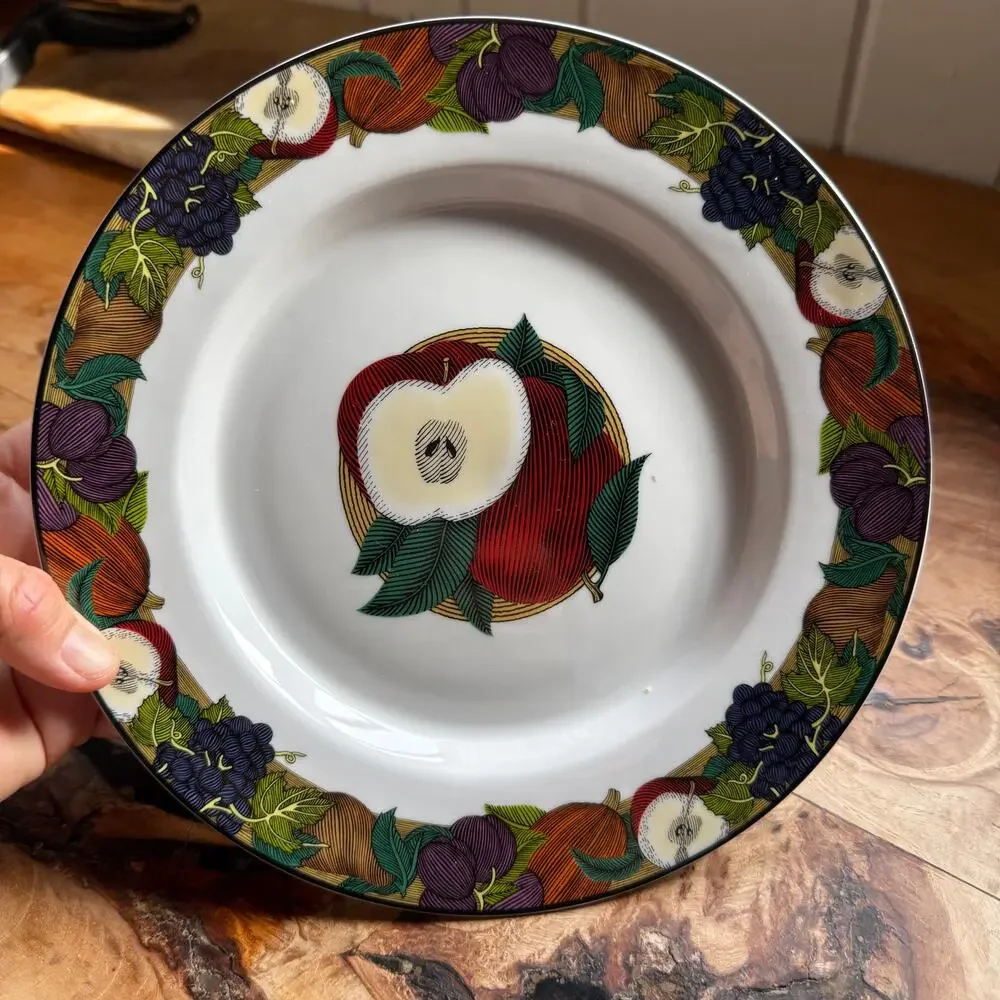 Dansk Cornucopia Fall Fruit Portugal Set‎ of 4 Salad Plates 8-3/4
